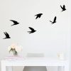 Elegant Black Metal Bird Wall Decor (6 Pieces) | 100% Metal, 1.2mm Thick | Unique Decorative Accessory for Home & Office, Stylish & Modern Design