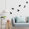 Elegant Black Metal Bird Wall Decor (6 Pieces) | 100% Metal, 1.2mm Thick | Unique Decorative Accessory for Home & Office, Stylish & Modern Design