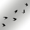 Elegant Black Metal Bird Wall Decor (6 Pieces) | 100% Metal, 1.2mm Thick | Unique Decorative Accessory for Home & Office, Stylish & Modern Design