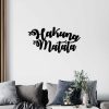 Stylish Black Decorative Metal Wall Accessory, 70 x 35 cm | 100% Metal, 1.2mm Thickness | Perfect for Modern Home Decor & Office Spaces