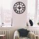 Elegant Black Decorative Metal Wall Clock, 48 x 48 cm | 100% Metal, 1.2mm Thickness | Requires 1 AA Battery (Not Included) | Stylish Home Decor