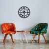 Elegant Black Decorative Metal Wall Clock, 48 x 48 cm | 100% Metal, 1.2mm Thickness | Requires 1 AA Battery (Not Included) | Stylish Home Decor