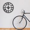 Elegant Black Decorative Metal Wall Clock, 48 x 48 cm | 100% Metal, 1.2mm Thickness | Requires 1 AA Battery (Not Included) | Stylish Home Decor