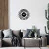 Elegant Black Decorative Metal Wall Clock, 48 x 48 cm | 100% Metal, 1.2mm Thickness | Requires 1 AA Battery (Not Included) | Stylish Home Decor
