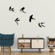 Elegant Black Decorative Metal Wall Art (5 Pieces) | 100% Metal, 1.2mm Thick | Unique Bird Designs, Perfect for Home Decor & Modern Spaces