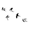 Elegant Black Decorative Metal Wall Art (5 Pieces) | 100% Metal, 1.2mm Thick | Unique Bird Designs, Perfect for Home Decor & Modern Spaces