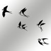 Elegant Black Decorative Metal Wall Art (5 Pieces) | 100% Metal, 1.2mm Thick | Unique Bird Designs, Perfect for Home Decor & Modern Spaces
