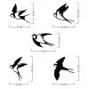 Elegant Black Decorative Metal Wall Art (5 Pieces) | 100% Metal, 1.2mm Thick | Unique Bird Designs, Perfect for Home Decor & Modern Spaces