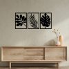 Stylish Black Decorative Metal Wall Accessory, 104 x 46 cm | 100% Metal, 1.2 mm Thickness | Perfect for Modern Home Decor & Office Spaces