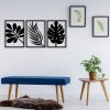 Stylish Black Decorative Metal Wall Accessory, 104 x 46 cm | 100% Metal, 1.2 mm Thickness | Perfect for Modern Home Decor & Office Spaces