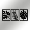 Stylish Black Decorative Metal Wall Accessory, 104 x 46 cm | 100% Metal, 1.2 mm Thickness | Perfect for Modern Home Decor & Office Spaces