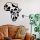 Stylish Black Decorative Metal Wall Accessory, 52 x 57 cm | 100% Metal, 1.2mm Thickness | Perfect for Modern Home Decor & Unique Wall Art