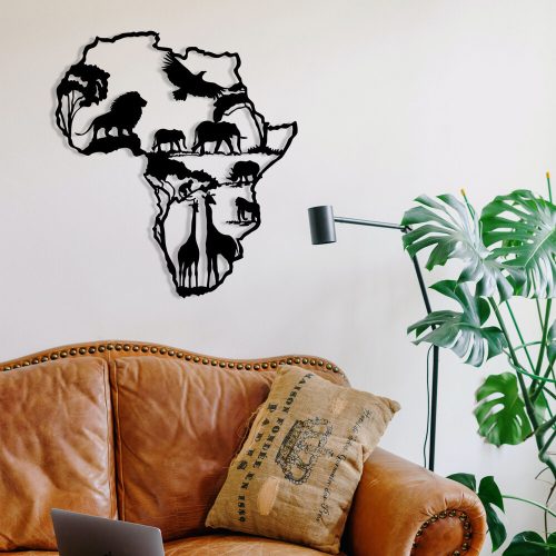 Stylish Black Decorative Metal Wall Accessory, 52 x 57 cm | 100% Metal, 1.2mm Thickness | Perfect for Modern Home Decor & Unique Wall Art