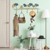 Hand-Painted Metal Wall Hook, 61 x 22.5 cm, 100% Metal (0.8 mm Thick) | Stylish & Durable Design for Home Organization & Decor