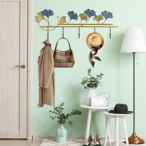 Hand-Painted Metal Wall Hook, 61 x 22.5 cm, 100% Metal (0.8 mm Thick) | Stylish & Durable Design for Home Organization & Decor