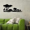 Stylish Black Decorative Metal Wall Accessory, 68 x 28 cm | 100% Metal, 1.2 mm Thickness | Perfect for Modern Home Decor & Unique Wall Art