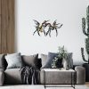 Stylish Decorative Metal Wall Accessory, 65.5 x 38.5 cm | Durable 1.20 mm Metal & 3 mm Wood | Perfect for Home Decor & Modern Spaces