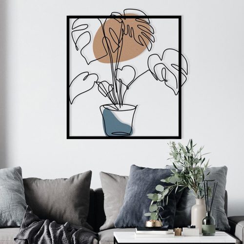 Stylish Decorative Metal Wall Accessory, 49 x 53 cm | Durable 1.20 mm Metal & 3 mm Wood | Perfect for Modern Home Decor & Unique Wall Art