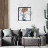 Stylish Decorative Metal Wall Accessory, 49 x 53 cm | Durable 1.20 mm Metal & 3 mm Wood | Perfect for Modern Home Decor & Unique Wall Art