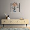 Stylish Decorative Metal Wall Accessory, 49 x 53 cm | Durable 1.20 mm Metal & 3 mm Wood | Perfect for Modern Home Decor & Unique Wall Art