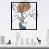 Stylish Decorative Metal Wall Accessory, 49 x 53 cm | Durable 1.20 mm Metal & 3 mm Wood | Perfect for Modern Home Decor & Unique Wall Art