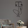 Stylish Black Decorative Metal Wall Accessory, 37.5 x 60 cm | 100% Metal, 1.2 mm Thickness | Perfect for Modern Home Decor & Unique Wall Art