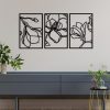 Stylish Black Decorative Metal Wall Accessory, 120 x 56.5 cm | 100% Metal, 1.2 mm Thickness | Perfect for Modern Home Decor & Office Spaces