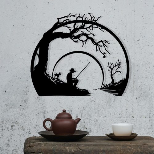 Stylish Black Decorative Metal Wall Accessory, 54 x 45.5 cm | 100% Metal, 1.2 mm Thickness | Perfect for Modern Home Decor & Unique Wall Art