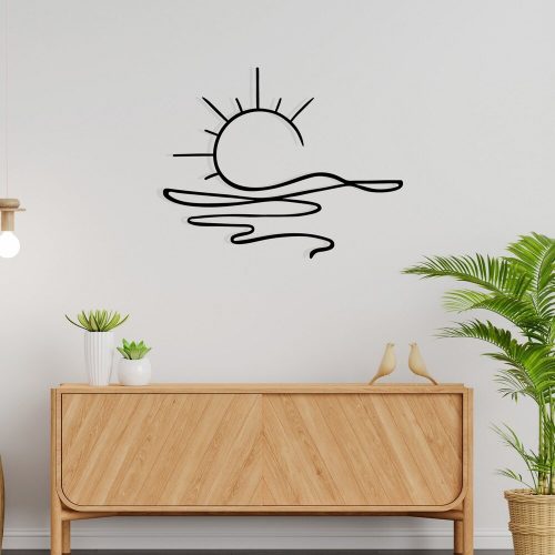 Stylish Black Decorative Metal Wall Accessory, 55 x 44 cm | 100% Metal, 1.2 mm Thickness | Perfect for Modern Home Decor & Unique Wall Art