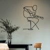 Stylish Black Decorative Metal Wall Accessory, 46 x 56 cm | 100% Metal, 1.2 mm Thickness | Perfect for Modern Home Decor & Unique Wall Art