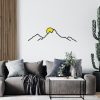 Stylish Decorative Metal Wall Accessory, 100 x 29 cm | Durable 1.20 mm Metal & 3 mm Wood | Perfect for Modern Home Decor & Unique Wall Art