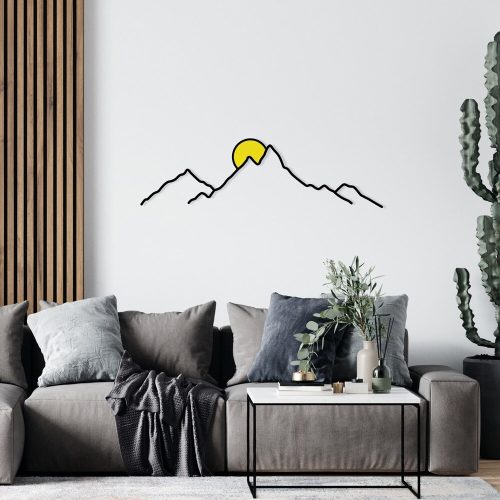 Stylish Decorative Metal Wall Accessory, 100 x 29 cm | Durable 1.20 mm Metal & 3 mm Wood | Perfect for Modern Home Decor & Unique Wall Art