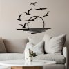 Stylish Black Decorative Metal Wall Accessory, 115 x 49 cm | 100% Metal, 1.2 mm Thickness | Perfect for Modern Home Decor & Art Display