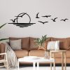 Stylish Black Decorative Metal Wall Accessory, 115 x 49 cm | 100% Metal, 1.2 mm Thickness | Perfect for Modern Home Decor & Art Display
