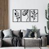 Stylish Black Decorative Metal Wall Accessory, 70 x 39 cm | 100% Metal, 1.2mm Thickness | Perfect for Modern Home Decor & Office Spaces