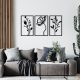 Stylish Black Decorative Metal Wall Accessory, 70 x 39 cm | 100% Metal, 1.2mm Thickness | Perfect for Modern Home Decor & Office Spaces