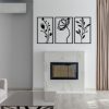Stylish Black Decorative Metal Wall Accessory, 70 x 39 cm | 100% Metal, 1.2mm Thickness | Perfect for Modern Home Decor & Office Spaces