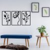 Stylish Black Decorative Metal Wall Accessory, 70 x 39 cm | 100% Metal, 1.2mm Thickness | Perfect for Modern Home Decor & Office Spaces