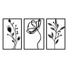 Stylish Black Decorative Metal Wall Accessory, 70 x 39 cm | 100% Metal, 1.2mm Thickness | Perfect for Modern Home Decor & Office Spaces