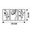 Stylish Black Decorative Metal Wall Accessory, 70 x 39 cm | 100% Metal, 1.2mm Thickness | Perfect for Modern Home Decor & Office Spaces
