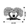 Stylish Black Decorative Metal Wall Accessory, 65 x 43 cm | 100% Metal, 1.2mm Thickness | Perfect for Modern Home Decor & Office Spaces