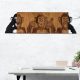 Elegant Decorative Wooden Wall Accessory, 82 x 58 cm, Black & Walnut | 100% Metal (1.2 mm) & Wooden Frame (3 cm) | Perfect for Modern Home Decor
