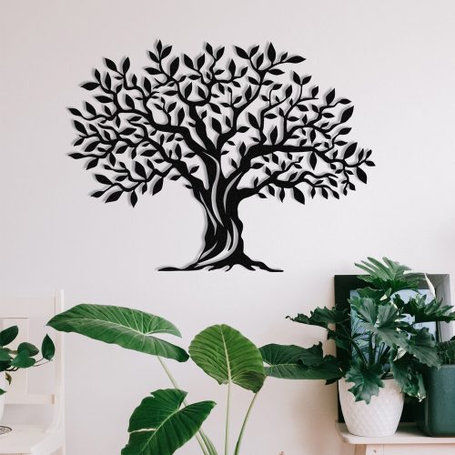 Stylish Black Decorative Metal Wall Accessory, 69 x 52 cm | 100% Metal, 1.2 mm Thickness | Perfect for Modern Home Decor & Unique Wall Art
