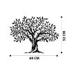 Stylish Black Decorative Metal Wall Accessory, 69 x 52 cm | 100% Metal, 1.2 mm Thickness | Perfect for Modern Home Decor & Unique Wall Art