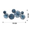 Hand-Painted Decorative Metal Wall Accessory, 79 x 35 cm | 100% Metal, 0.8 mm Thickness | Unique Color Variations for Stylish Home Decor