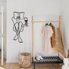 Stylish Black Decorative Metal Wall Accessory, 38 x 73 cm | 100% Metal, 1.2 mm Thickness | Perfect for Modern Home Decor & Unique Wall Art