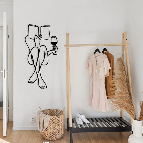 Stylish Black Decorative Metal Wall Accessory, 38 x 73 cm | 100% Metal, 1.2 mm Thickness | Perfect for Modern Home Decor & Unique Wall Art