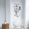 Stylish Black Decorative Metal Wall Accessory, 38 x 73 cm | 100% Metal, 1.2 mm Thickness | Perfect for Modern Home Decor & Unique Wall Art