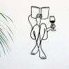 Stylish Black Decorative Metal Wall Accessory, 38 x 73 cm | 100% Metal, 1.2 mm Thickness | Perfect for Modern Home Decor & Unique Wall Art