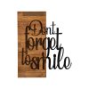 Elegant Decorative Wooden Wall Accessory, 47 x 58 cm | 100% Metal Frame (1.2 mm) & Solid Wood (3 cm) | Stylish Black & Walnut Design for Home Décor